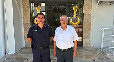 Başkan Arslan'dan İlçe Jandarma Komutanı Arslan'a hayırlı olsun ziyareti