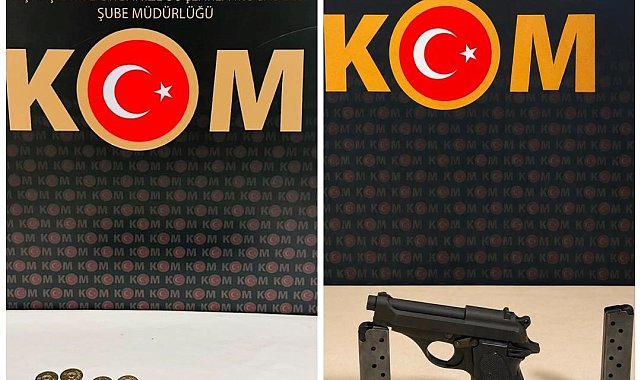 Bayburt'ta 3 şüphelinin yakalandığı operasyonlarda tabanca ve 94 fişek ele geçirildi