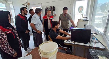 Bayburt'ta TMO alım ofisinde ürün kabulü sürüyor