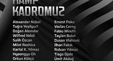 Beşiktaş'ın, Amed Sportif Faaliyetler maçı kamp kadrosu belli oldu