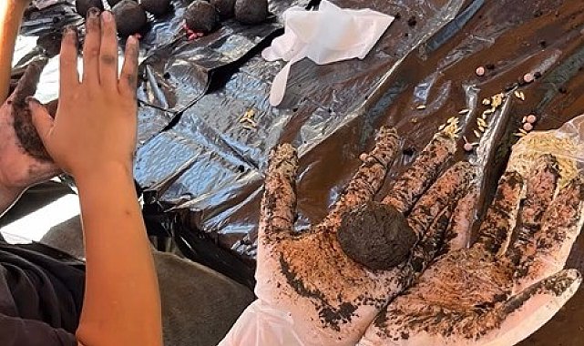 Bilecik'te çocuklar doğa için tohum topu hazırladı