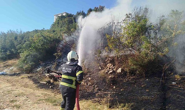 Bilecik'te makilik alanda çıkan yangın anında söndürüldü