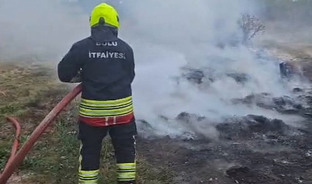 Bolu'da ot yangını paniğe neden oldu