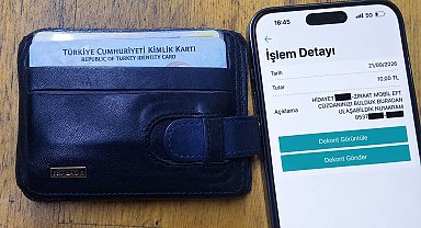 Bulduğu cüzdanın sahibine ulaşmak için 10 TL gönderdi