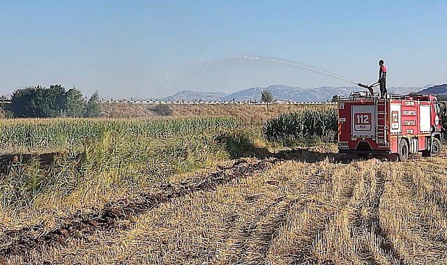 Burdur'da ot yangını büyümeden söndürüldü