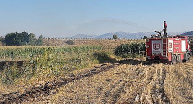 Burdur'da ot yangını büyümeden söndürüldü