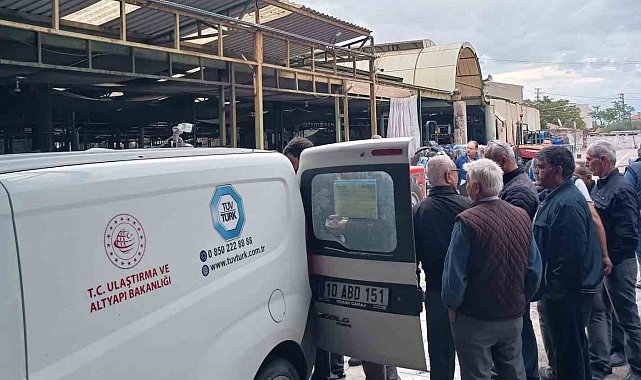 Burhaniye' de traktör ve motosiklet muayeneleri yapıldı