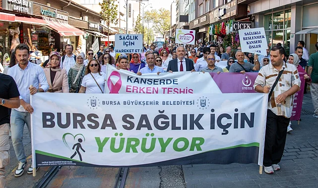 Bursa sağlık için yürüdü