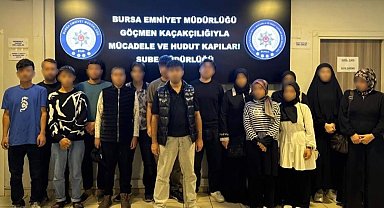 Bursa'da düzensiz göç operasyonu: 10 kaçak göçmen yakalandı