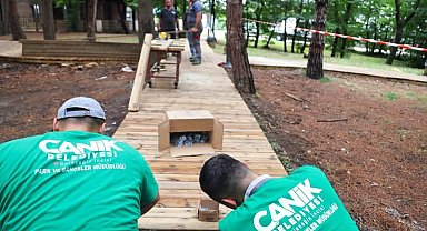 Canik Belediyesi Hasköy Meşe Orman Park yenileniyor