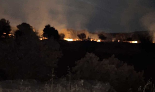 Çivril'de arazi yangını ekiplerin müdahalesiyle söndürüldü