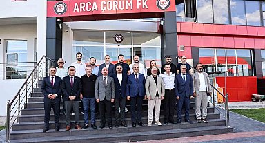 Çorum protokolünden Çorum FK'ya ziyaret: Kulüpp hedefleri istişare edildi