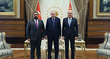 Cumhurbaşkanı Erdoğan, Irak Temsilciler Meclisi Başkanı Halbusi'yi kabul etti