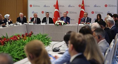 Cumhurbaşkanı Erdoğan, New York'ta ABD'li düşünce kuruluşu temsilcileriyle buluştu