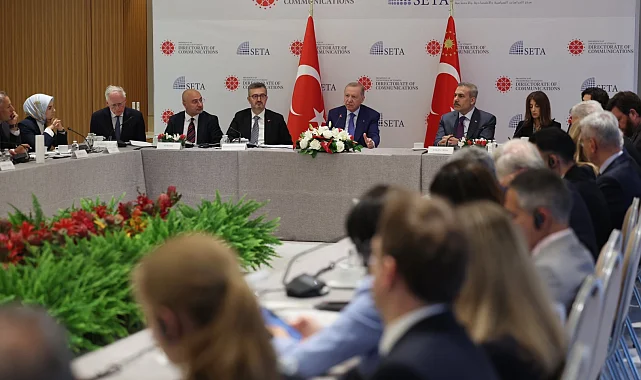 Cumhurbaşkanı Erdoğan, New York'ta ABD'li düşünce kuruluşu temsilcileriyle buluştu