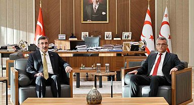 Cumhurbaşkanı Yardımcısı Yılmaz, KKTC Cumhurbaşkanı Erhürman ile görüştü
