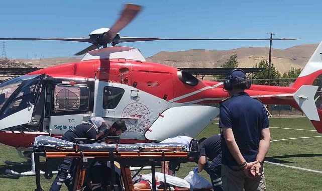 Darende'de 53 yaşındaki hasta, hava ambulansıyla Malatya'ya sevk edildi