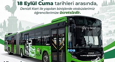 Denizli Büyükşehir otobüsleri öğrenciler için ilk hafta ücretsiz