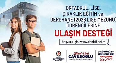 Denizli'de öğrencilere aylık 44 binişlik ulaşım desteği