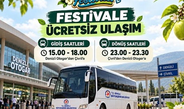 Denizli'den Çivril Elma Festivaline ücretsiz ulaşım sağlanacak