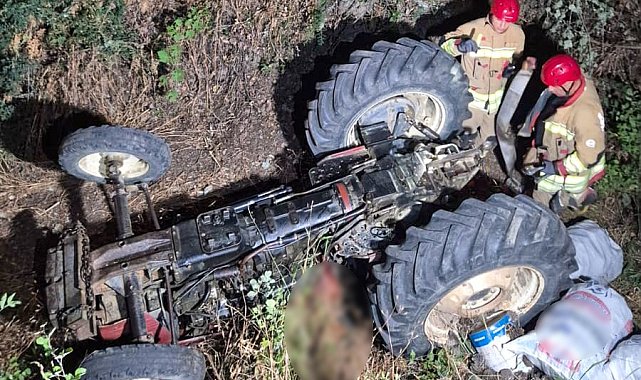 Devrilen traktörün altında kalan sürücü hayatını kaybetti