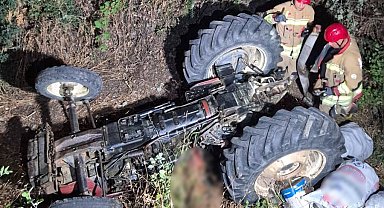 Devrilen traktörün altında kalan sürücü hayatını kaybetti