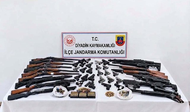 Diyadin'de silah kaçakçılığına büyük darbe: 28 adrese eş zamanlı operasyon