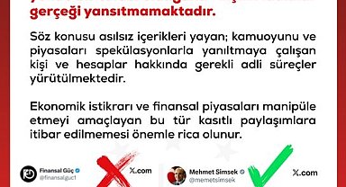 DMM'den Bakan Şimşek'in istifasını sunduğu yönündeki iddialara yalanlama