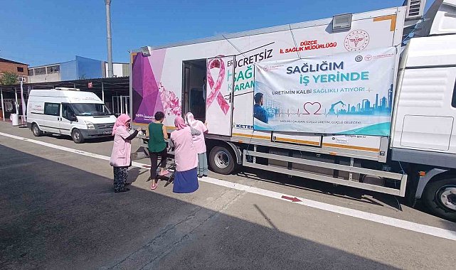 Düzce'nin kanser tarama tırı Bartın'da hizmet veriyor
