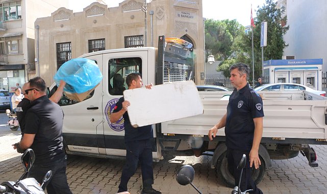 Edremit'te kaldırım işgallerine zabıta denetimi