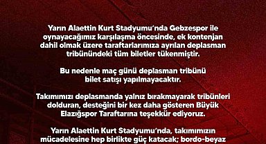 Elazığspor, deplasmanda kapalı gişe