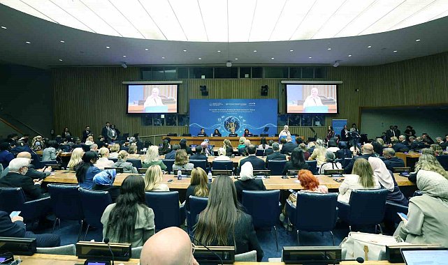 Emine Erdoğan, BM'de çocuklar için güvenli dijital sistemlerin inşasına ilişkin programda konuştu