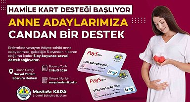 Erdemli'de anne adaylarına 'Hamile Destek Kartı'