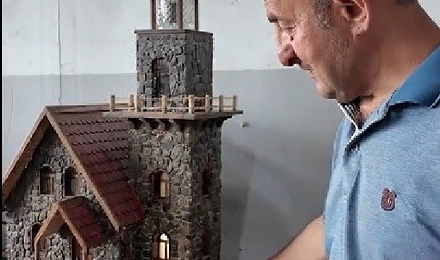Erzincanlı emekli usta doğadan topladığı taşlarla minyatür evler yapıyor