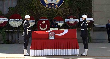 Esenurt'ta denetim sırasında şehit olan polis memuru için tören düzenlendi