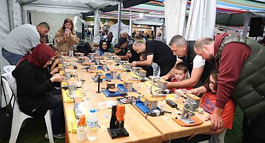 Festivalde çocuklar hem eğlendi hem spor yaptı