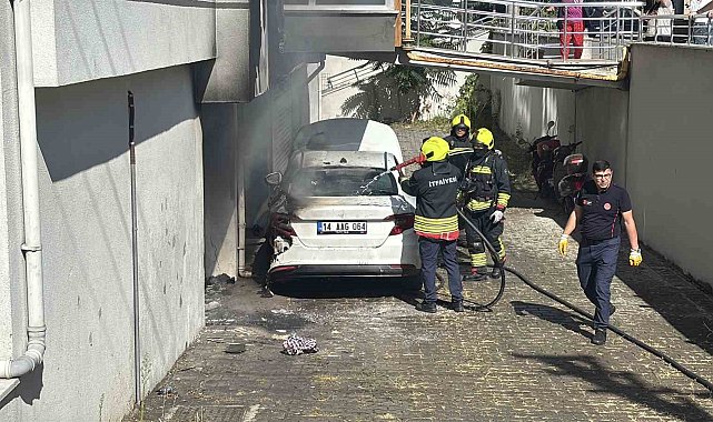 Garajda hava kompresörü yangın çıkarttı, otomobil ve apartman hasar aldı: 3 kişi dumandan etkilendi