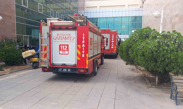 Gaziantep'te hastanenin bodrum katında korkutan yangın