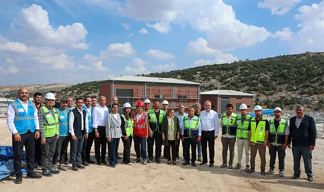 Gaziantep'te Kuzeyşehir Atık Su Arıtma Tesisi inşaat alanına inceleme