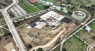 Gebze Millet Bahçesi Camii'nde temel ve betonarme mesaisi