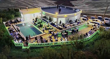 Gercüş'te Muhtar Cengiz Sebüktekin'den 350 kişilik ikram sofrası