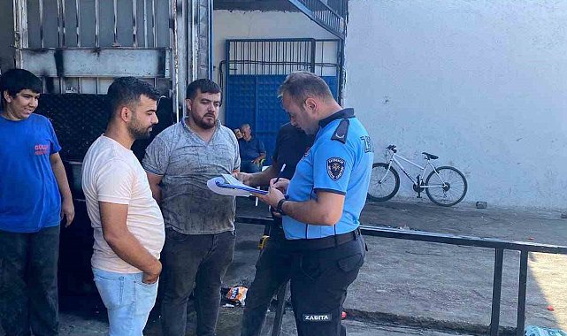 Germencik'te sanayi sitesindeki işletmelere ruhsat denetimi