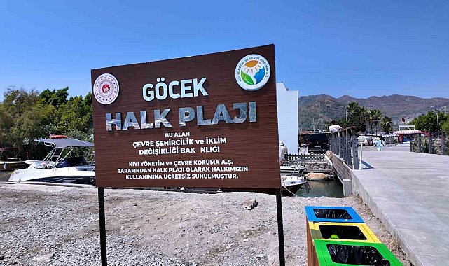 Göcek'te temizlenen plaj vatandaşların hizmetine sunuldu
