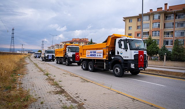Gölbaşı Belediyesi araç filosunu güçlendirdi: 234 milyon liraya 56 yeni araç alındı