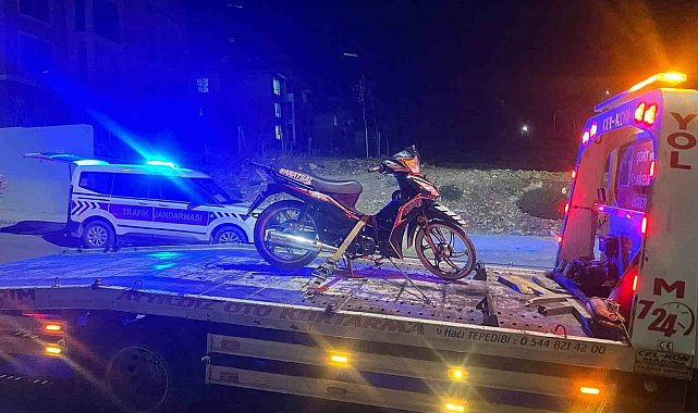 Gölbaşı'nda jandarmadan motosiklet denetimi