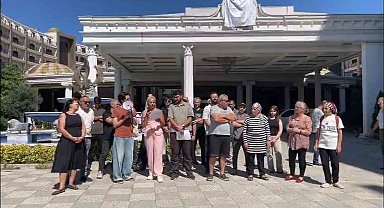 Grand Termal Otel çalışanlarının maaş ve tazminat protestosu sürüyor