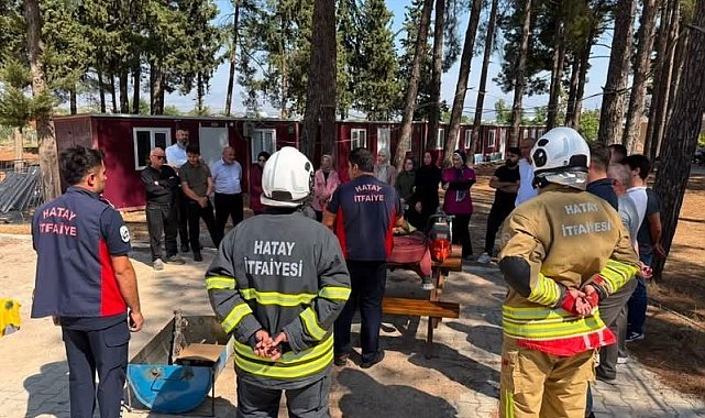 Hassa'da sağlık personeline yangın eğitimi verildi