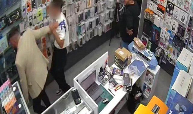 Havaya ateş edip dükkanda saklanan çocuk darp edildi