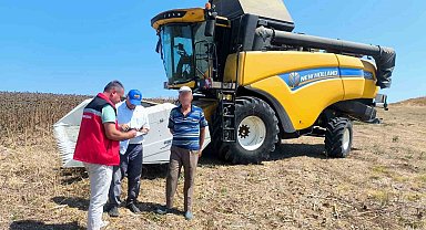 Hayrabolu'da ayçiçeği hasadıyla birlikte biçerdöver denetimleri başladı