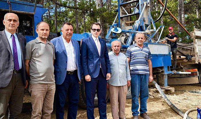 Hisarcık Aşağı Yoncaağaç köyünün su ihtiyacı için sondaj çalışması sürüyor